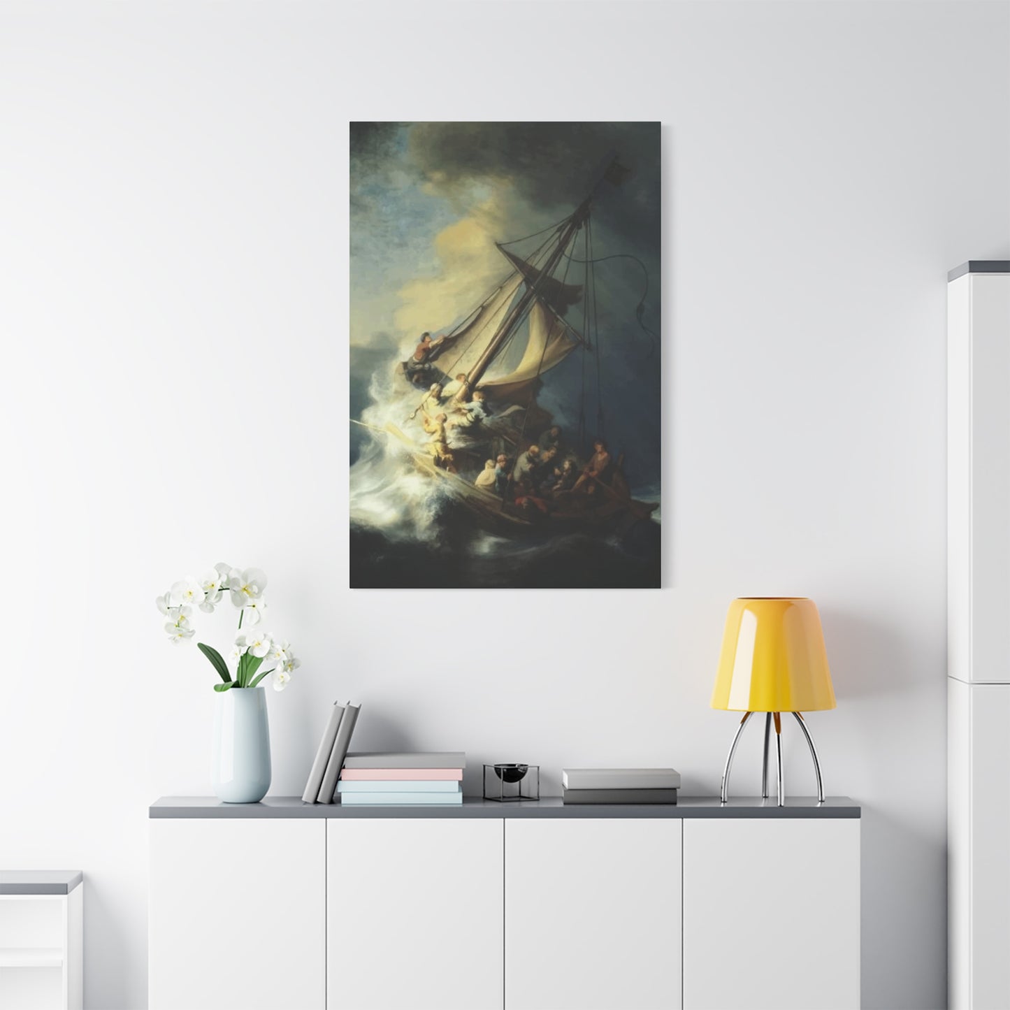 Boat in Storm Wall Art & Canvas Prints