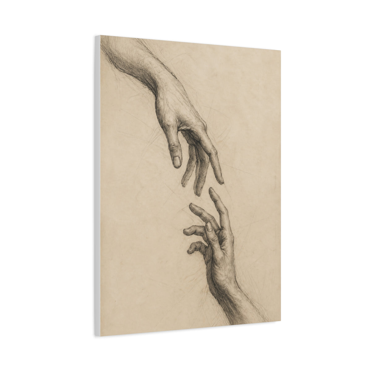 Expressive Hands Charcoal Study Wall Art & Canvas Print