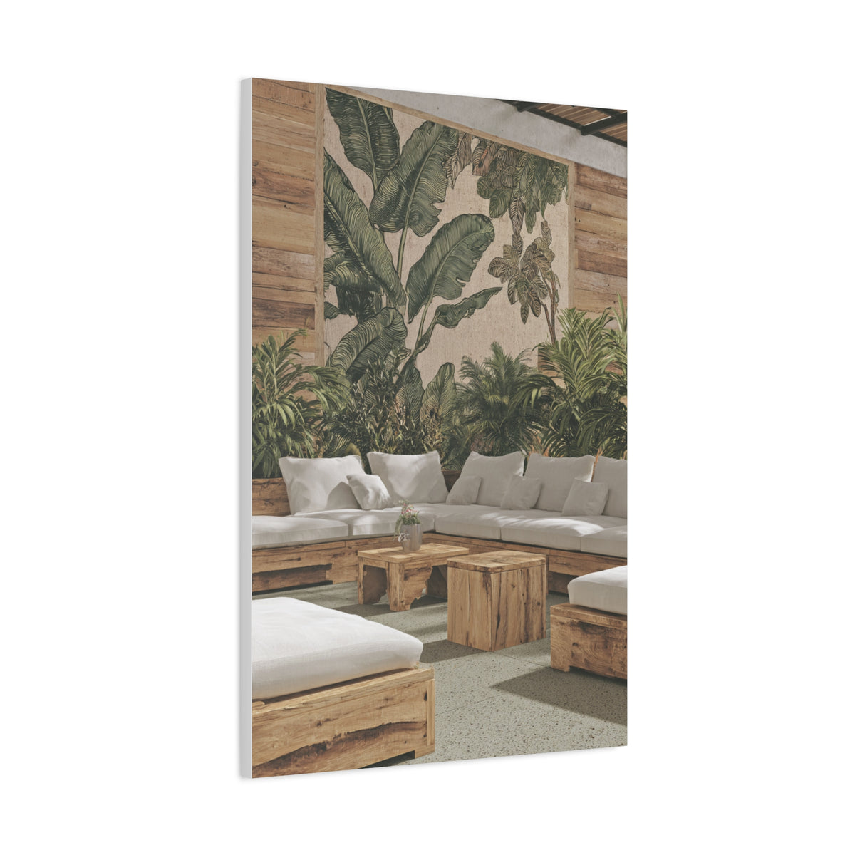 Tropical Flora and Fauna Resort Restaurant Wall Art & Canvas Print