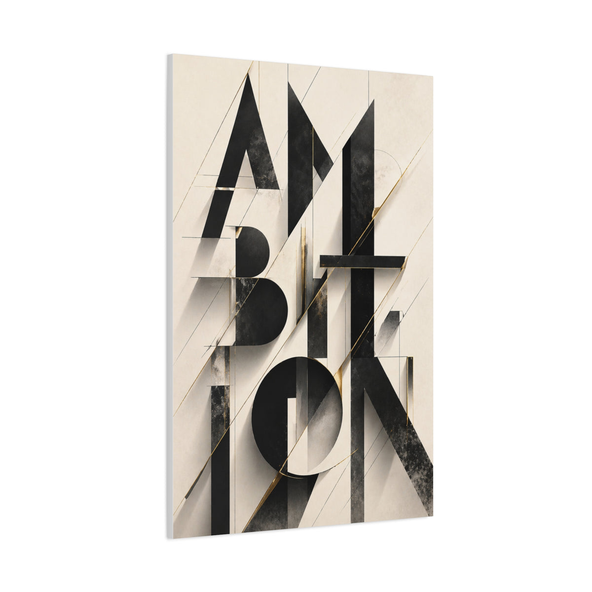 Abstract Ambition Typography Composition Wall Art & Canvas Print