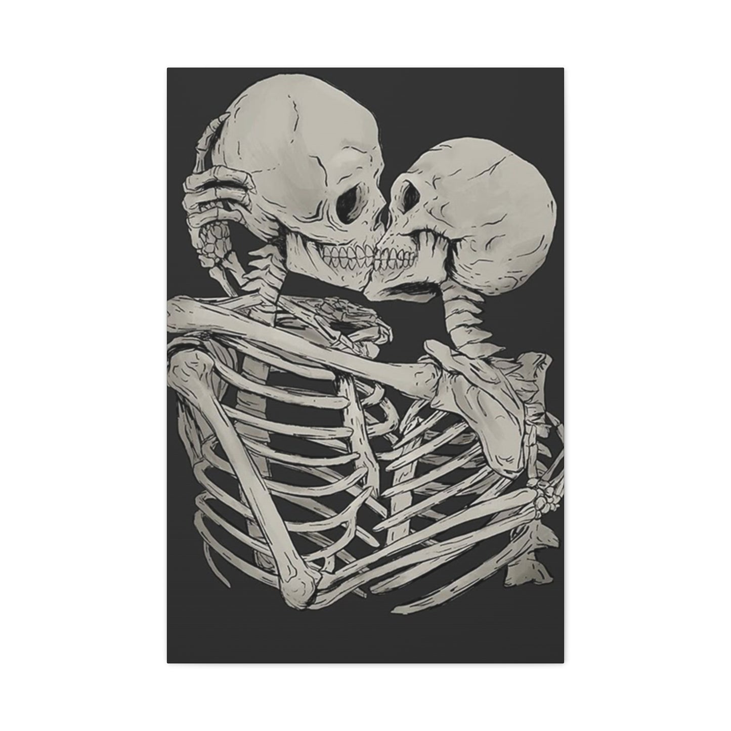 Kissing Skeleton Wall Art & Canvas Prints