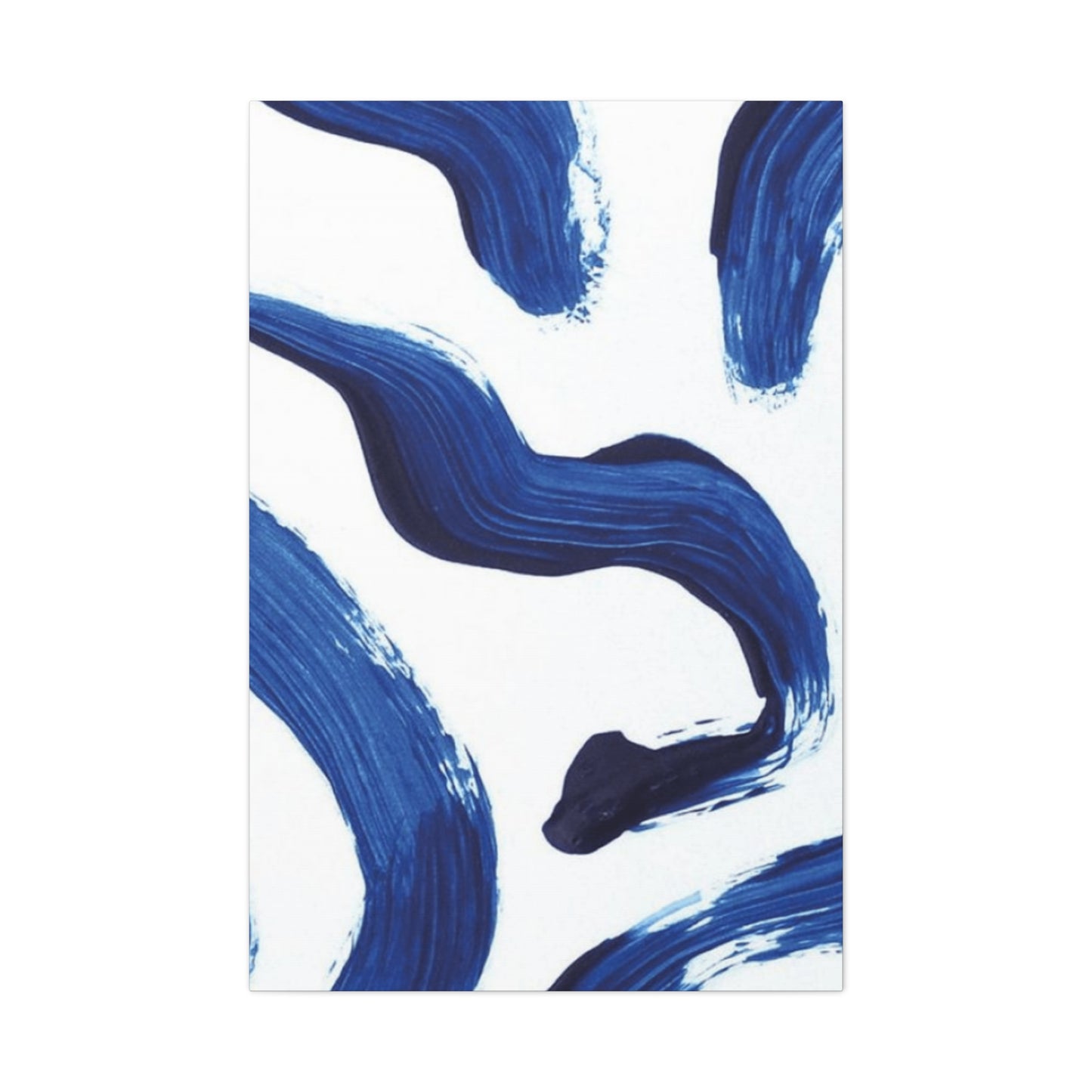 Navy Blue Paint Strokes Wall Art & Canvas Prints
