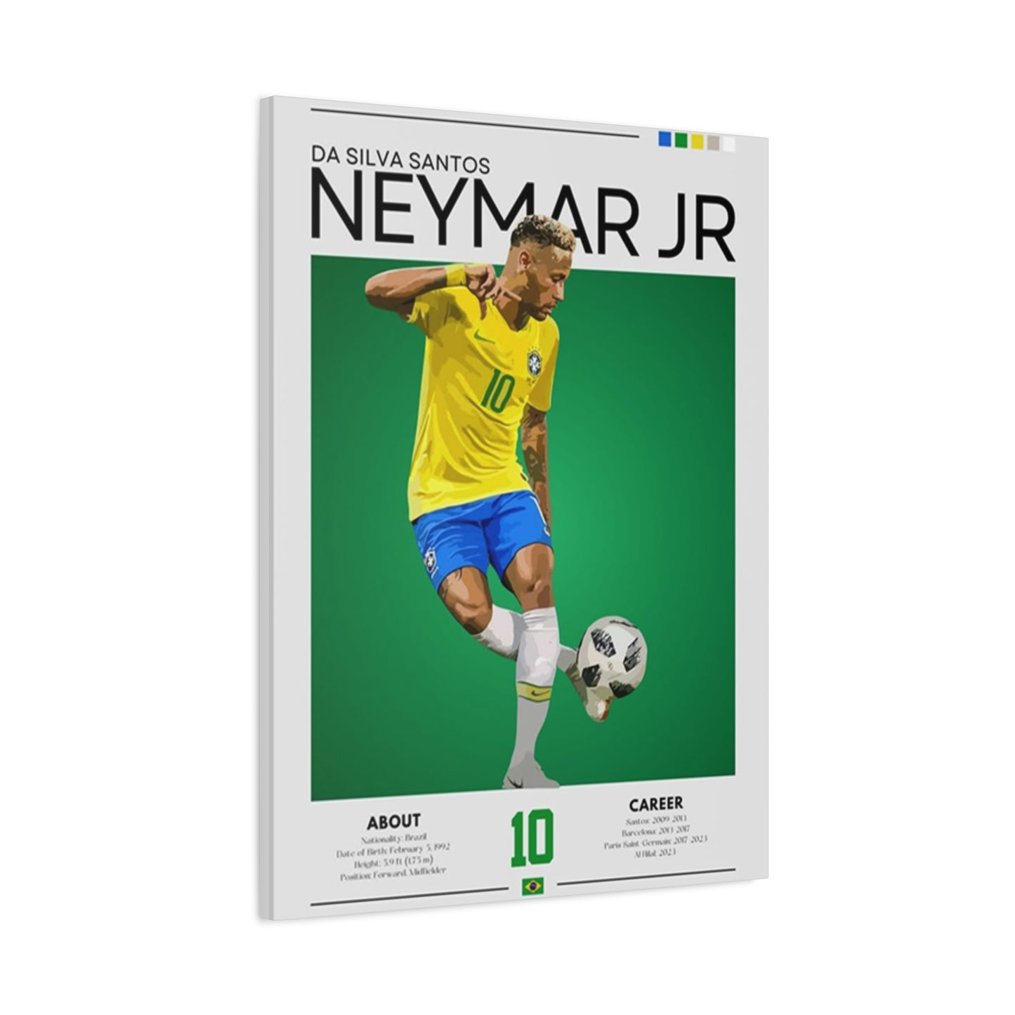 Neymar Jr Football Player Wall Art & Canvas Prints
