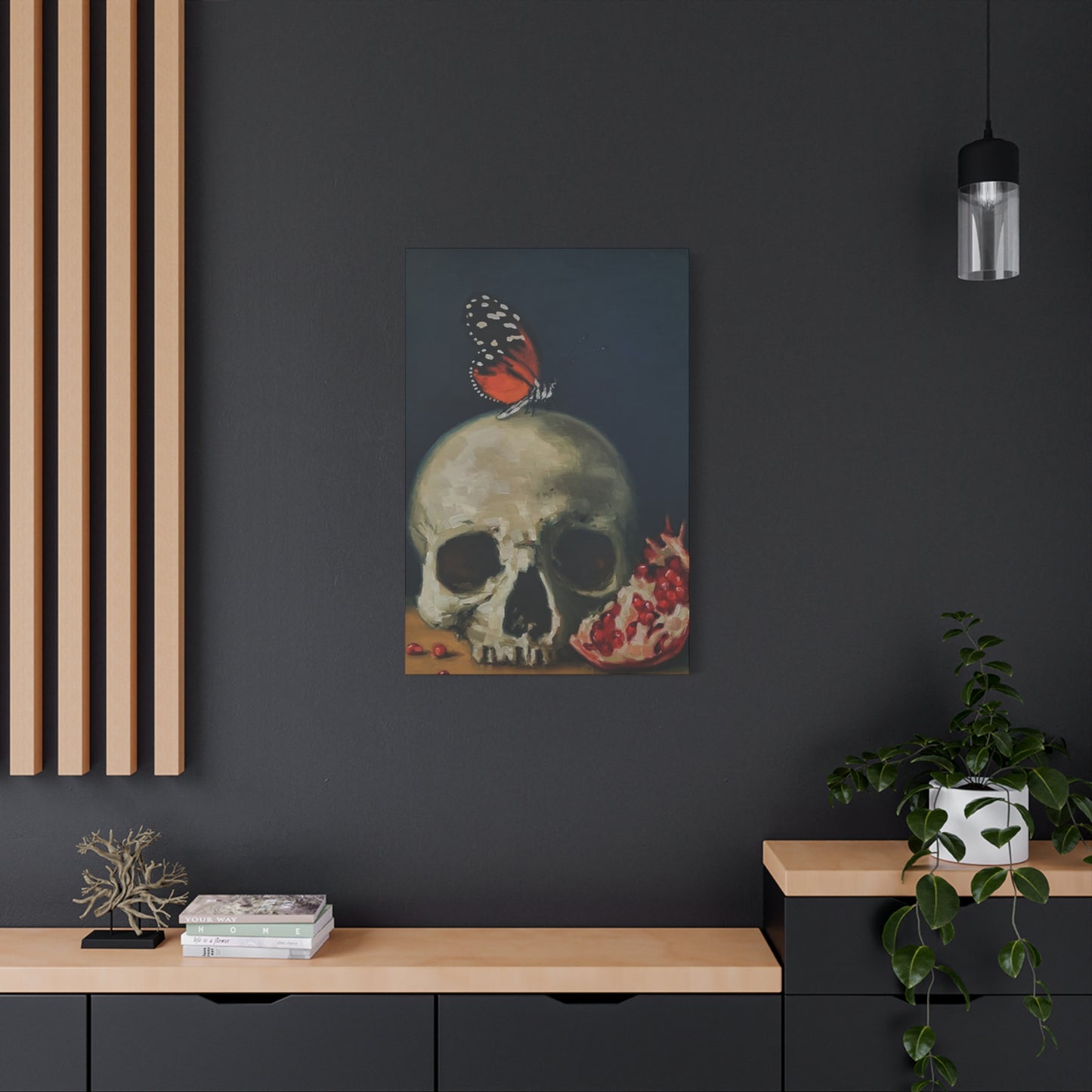 Butterfly On Skull Wall Art & Canvas Prints