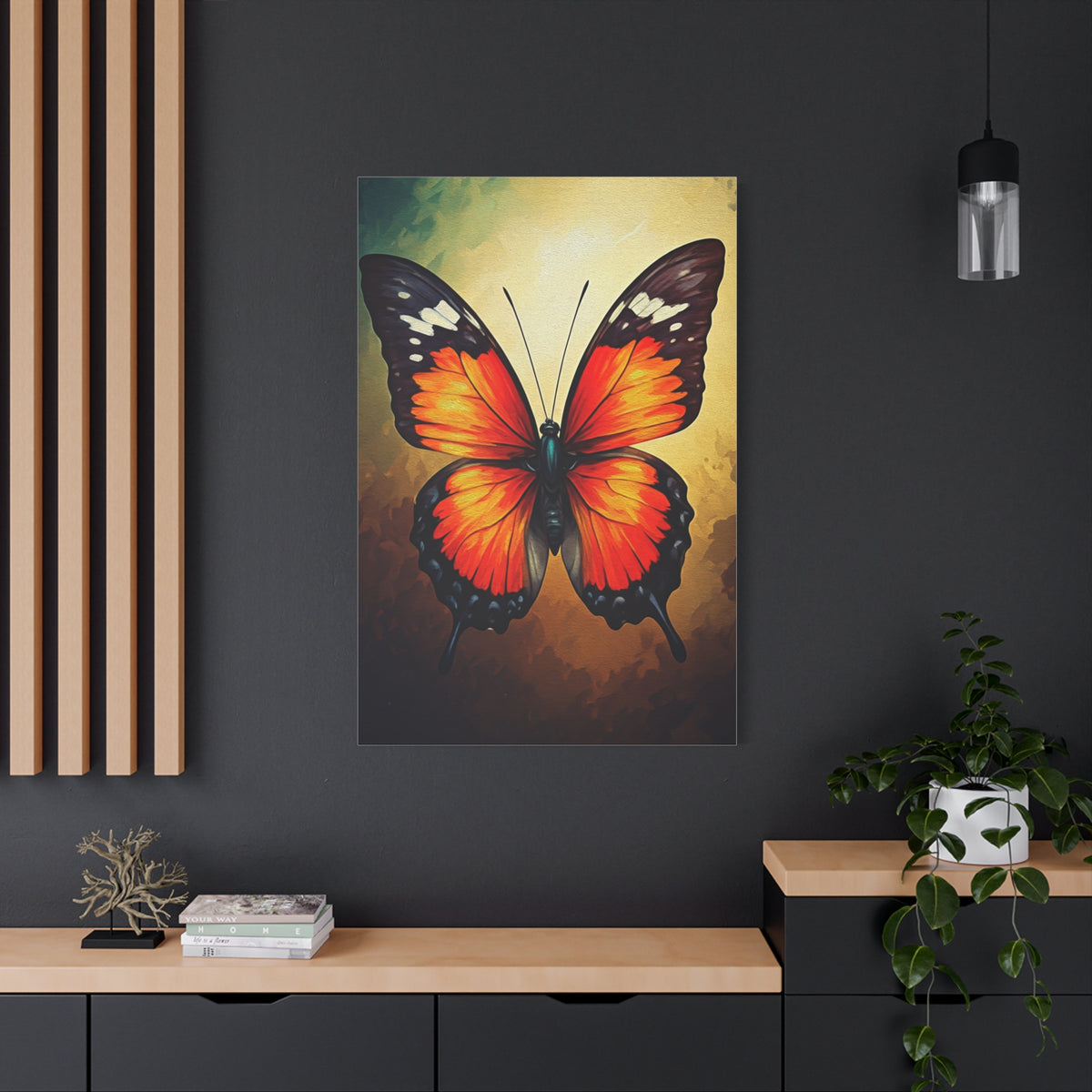 Golden Glow Butterfly Artwork Wall Art & Canvas Prints