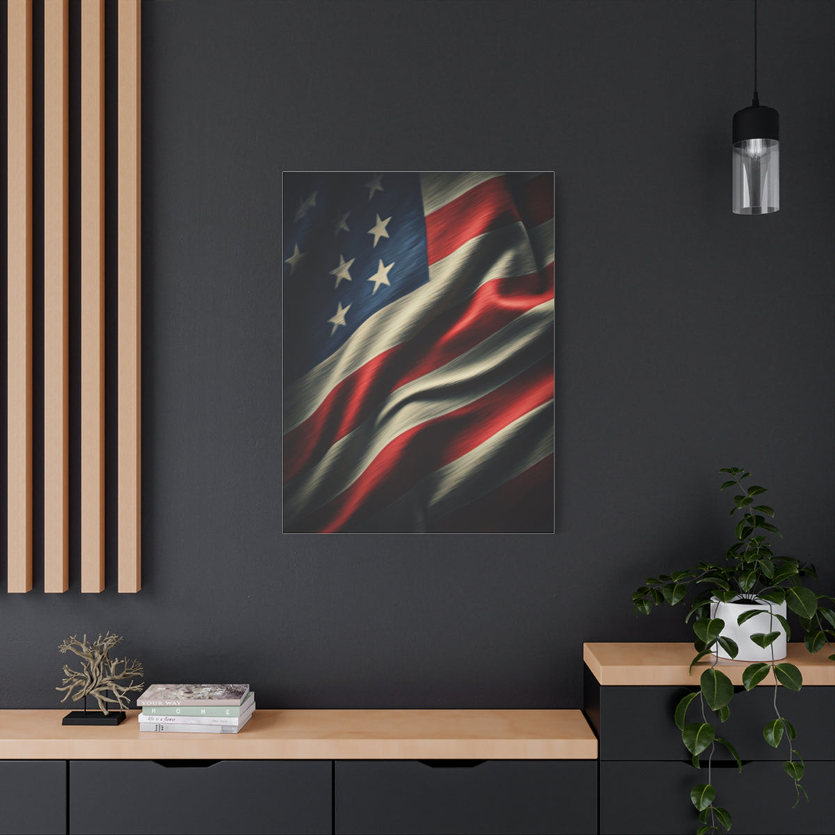 Classic Waving Stars and Stripes Wall Art & Canvas Prints