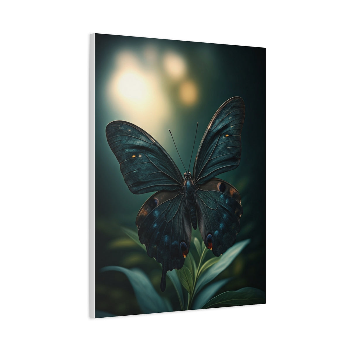 Midnight Forest Butterfly Botanical Study Wall Art & Canvas Prints