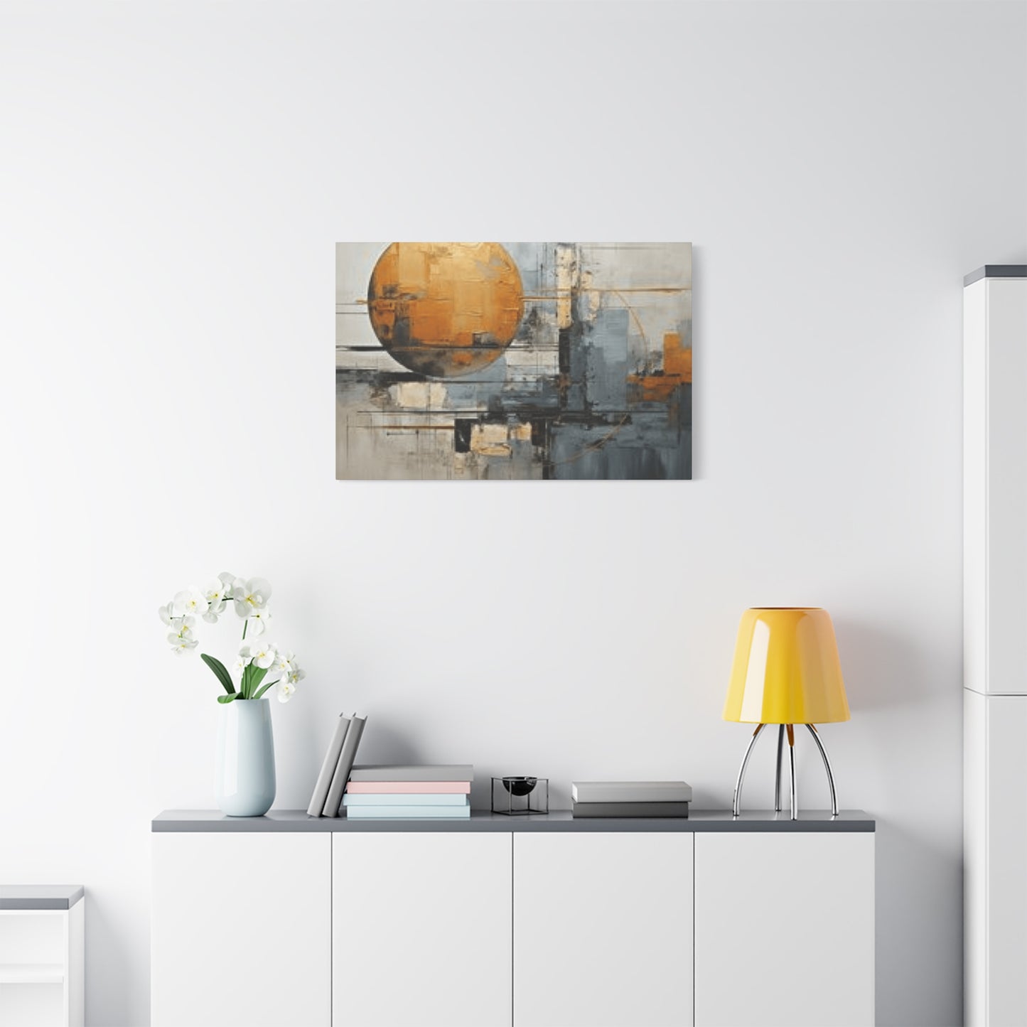 Abstract Moon Painting Wall Art & Canvas Prints