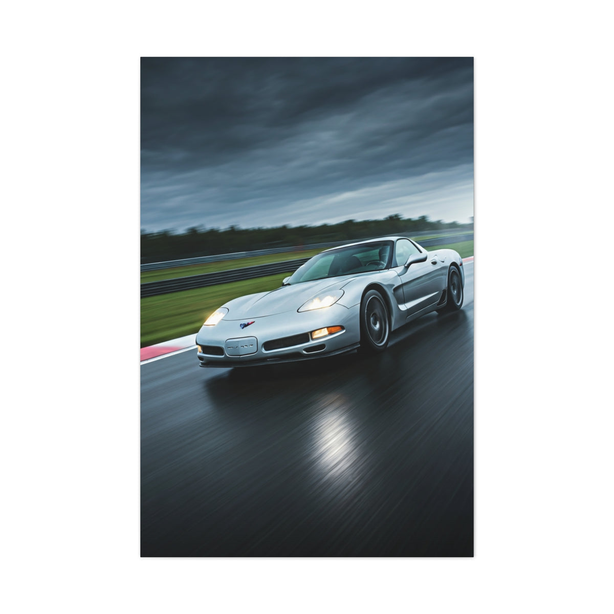 2001 Chevrolet Corvette C5 Z06 Wet Track Performance Wall Art & Canvas Prints