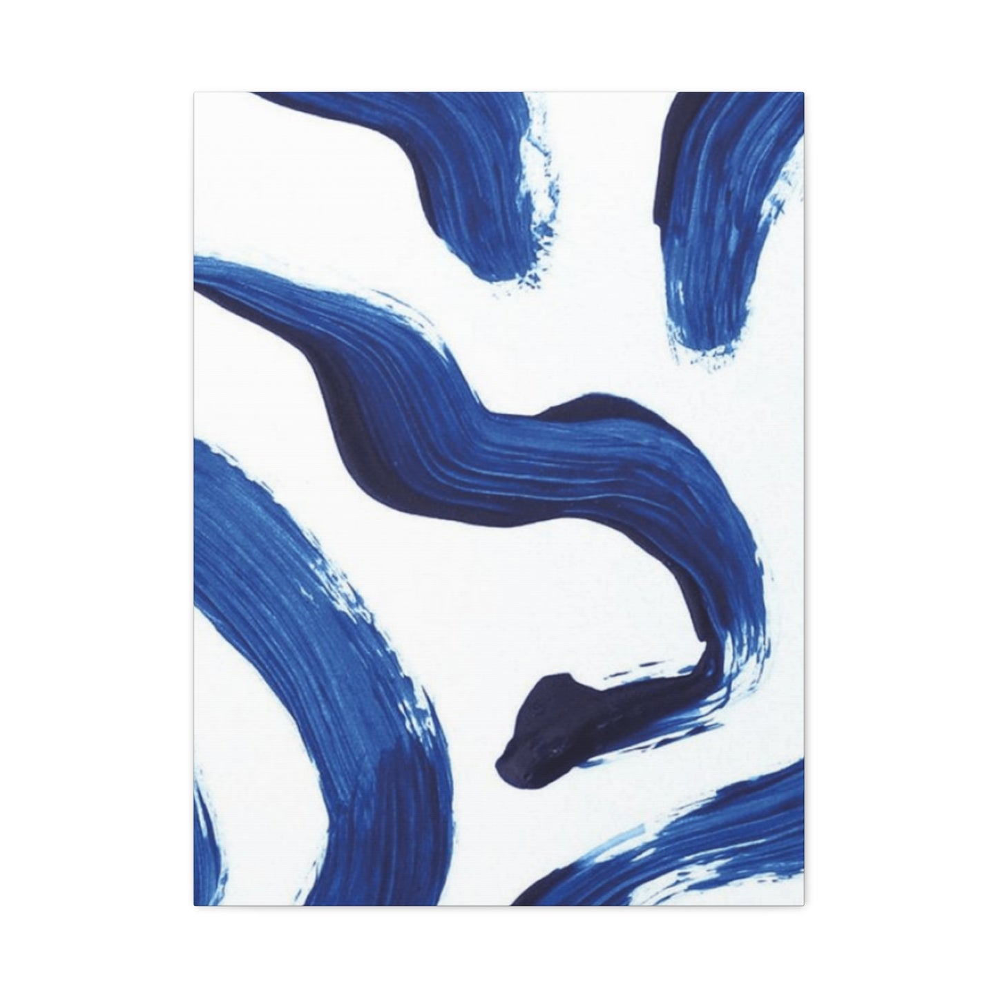 Navy Blue Paint Strokes Wall Art & Canvas Prints