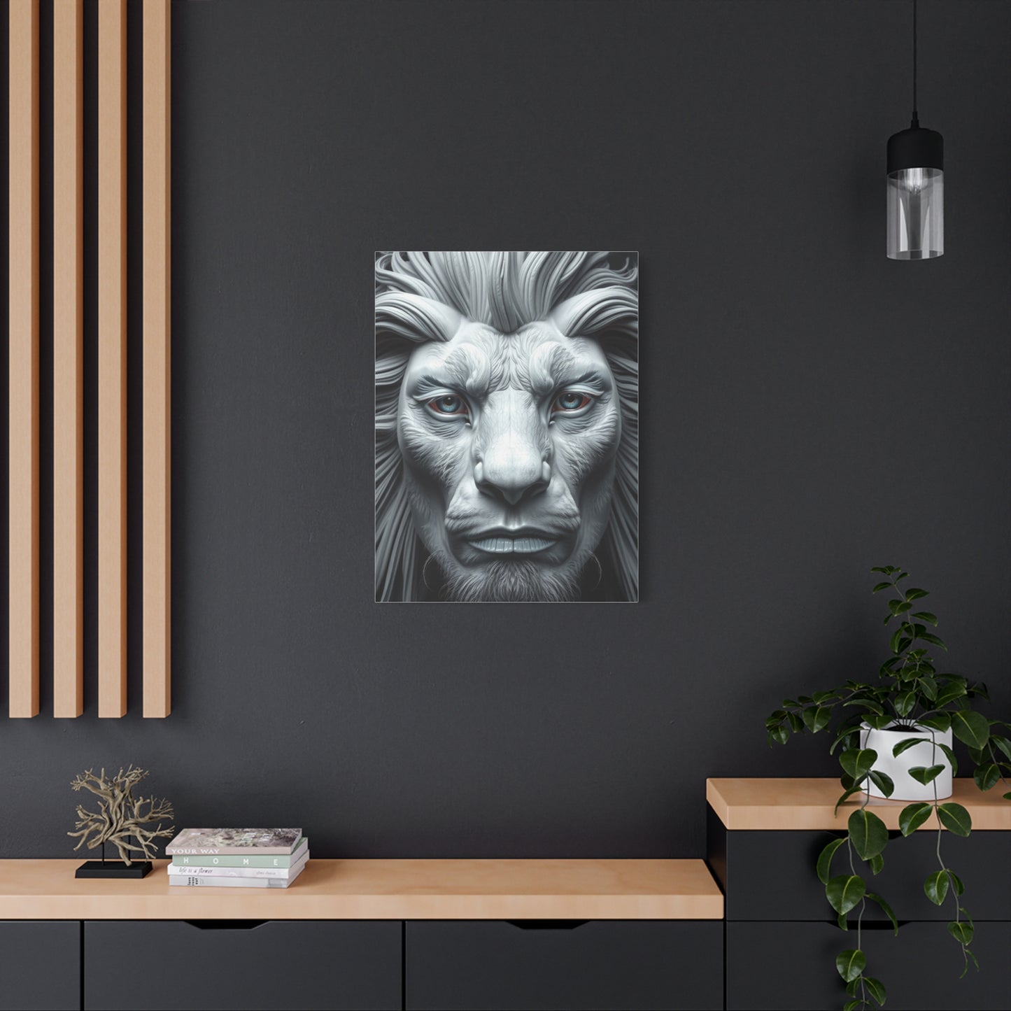 Supreme Gray & White Art Wall Art & Canvas Print