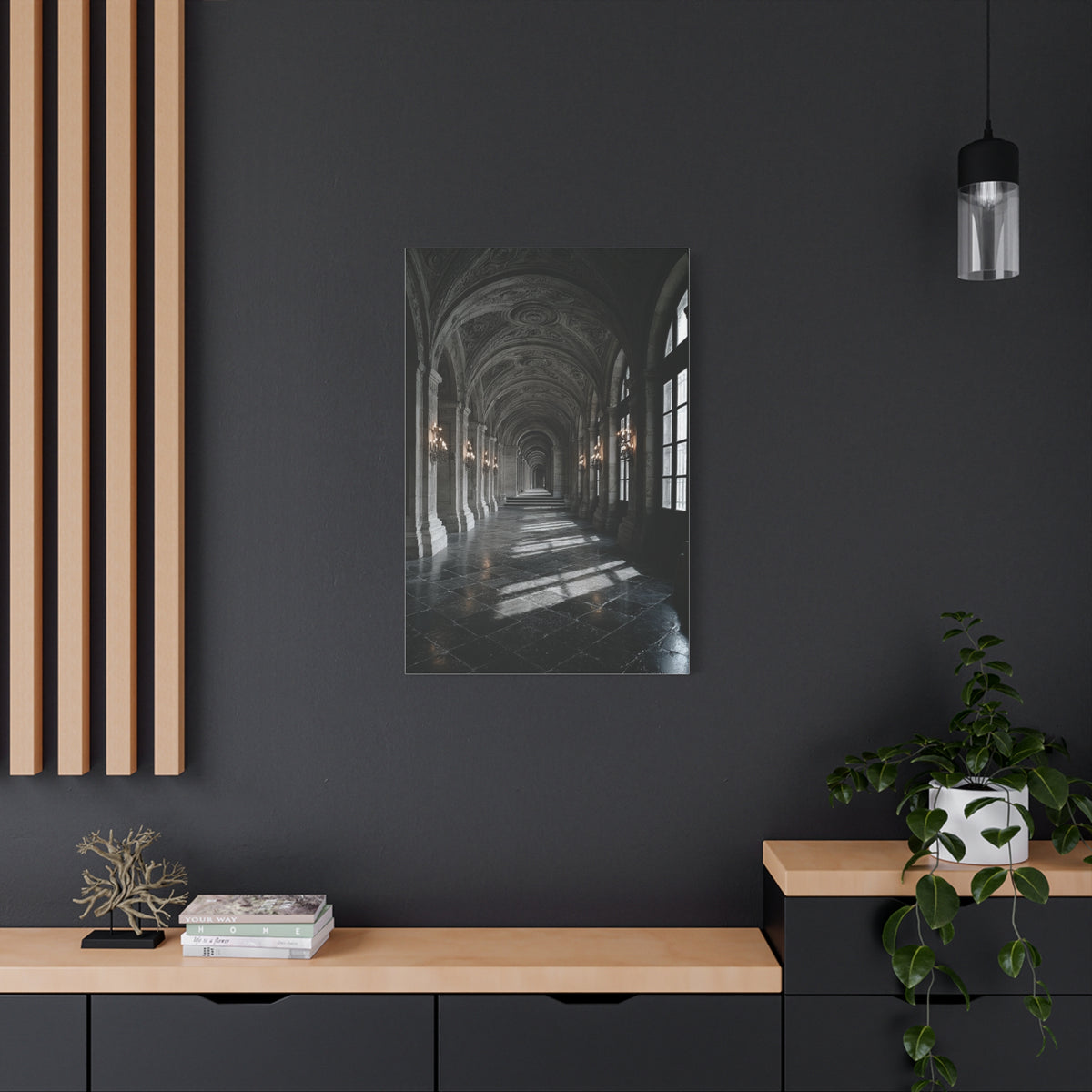 Grand Architectural Corridor Wall Art & Canvas Print