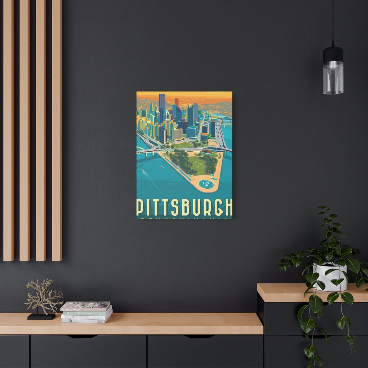 Pittsburgh Graffiti Steel Bridges Poster Wall Art & Canvas Prints