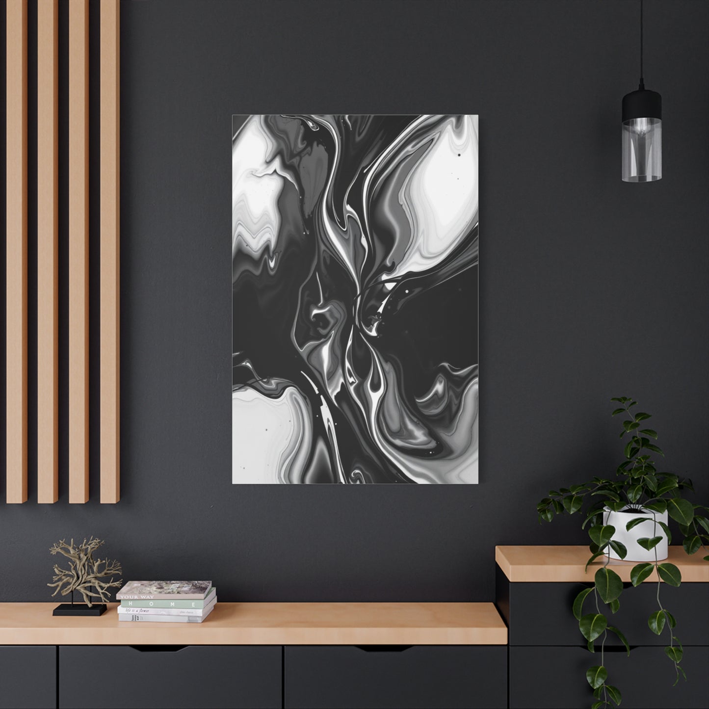 Masterpiece Black and White Abstract Art Vision Wall Art & Canvas Print