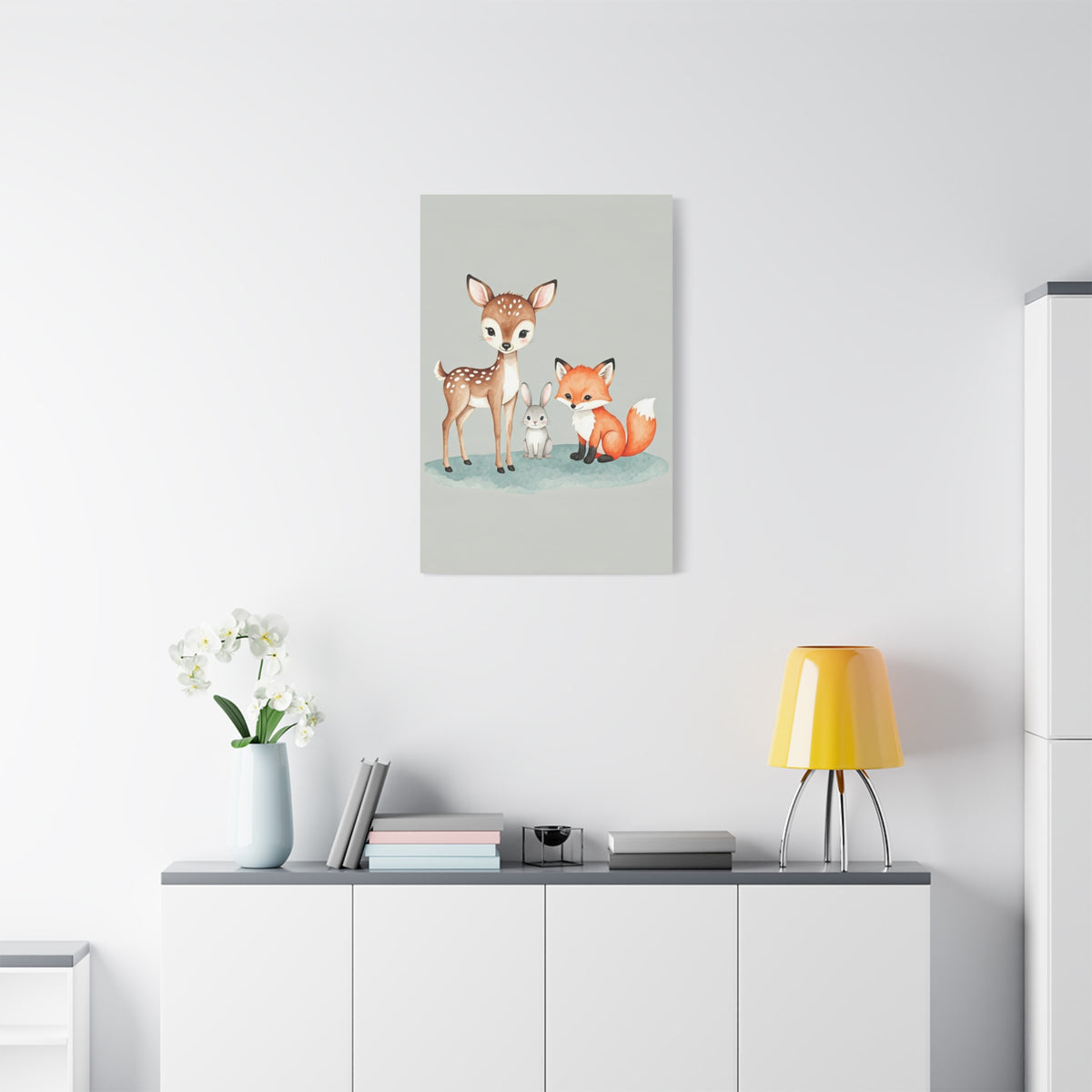 Woodland Friends Nursery Wall Art & Canvas Print