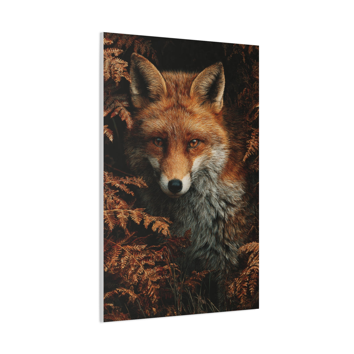 Autumn Woodland Fox Portrait Wall Art & Canvas Print