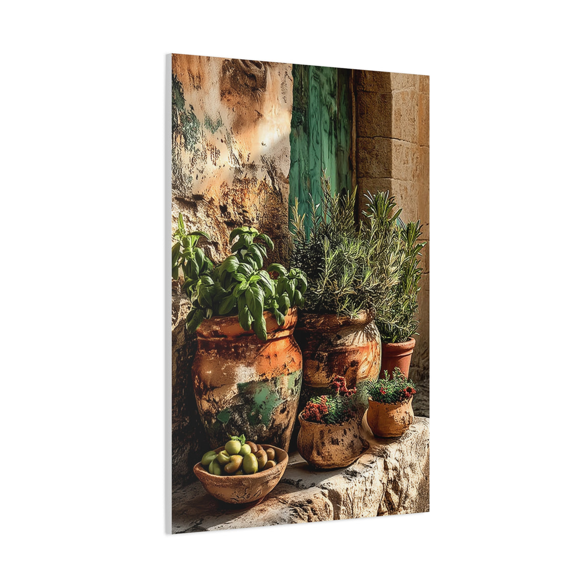 Mediterranean Herb Garden Still Life Wall Art & Canvas Print