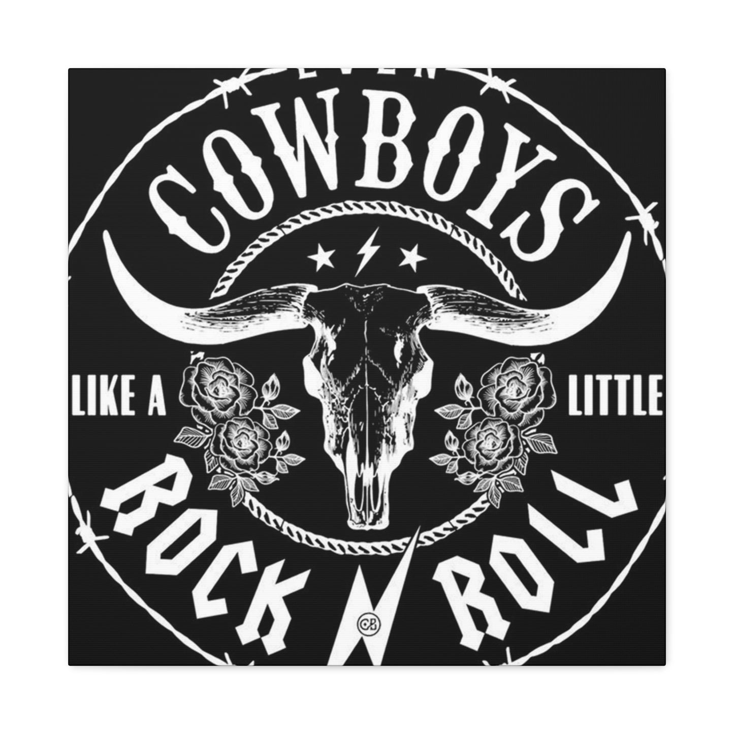Cowboy Rock N Roll Poster Wall Art & Canvas Prints