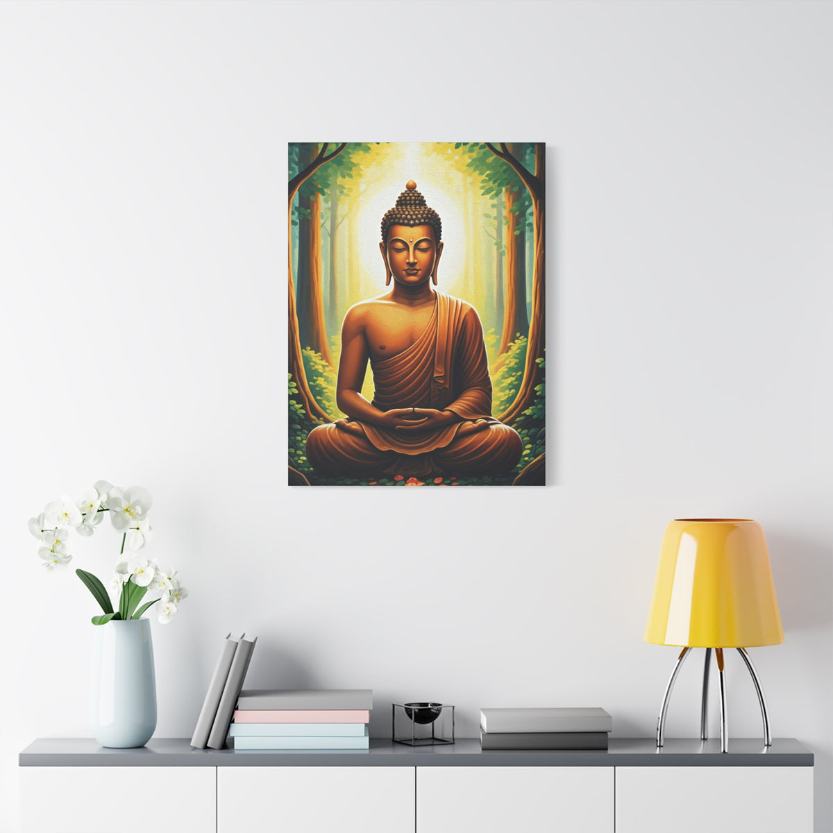 Serene Forest Meditation Buddha Wall Art & Canvas Prints