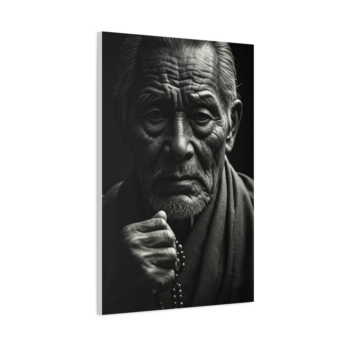 Elder Man with Reflective Expression Wall Art & Canvas Prints