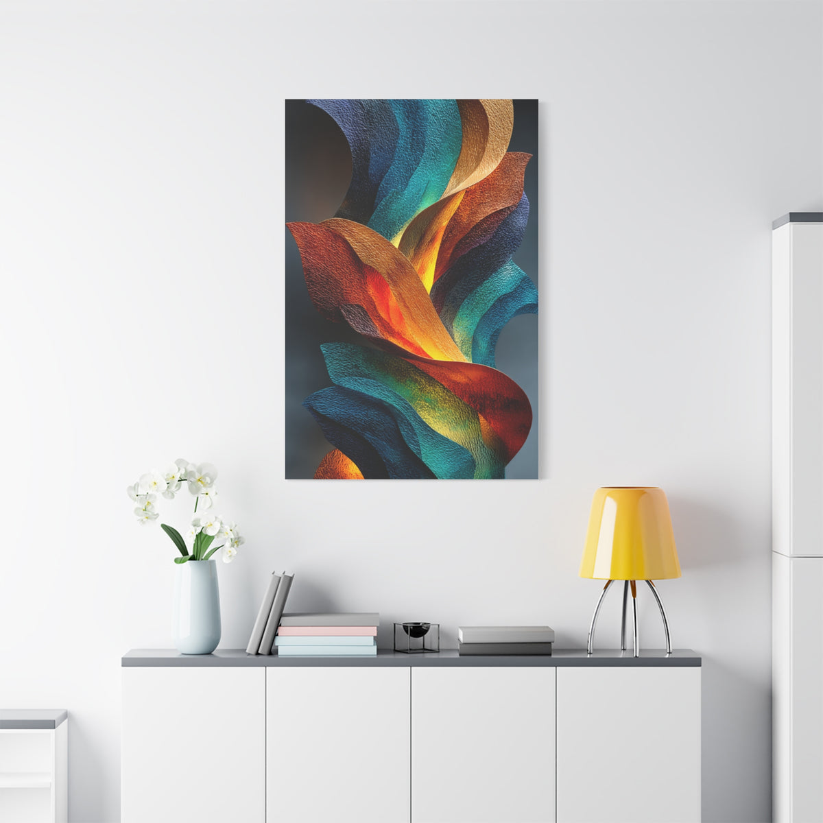 Textured Abstract Lava-Flow Ribbons Wall Art & Canvas Print