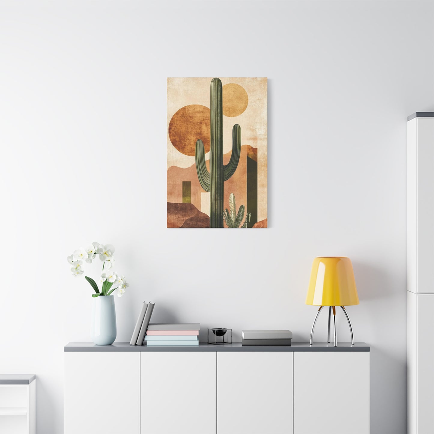 Long Cactus In Desert Wall Art & Canvas Prints