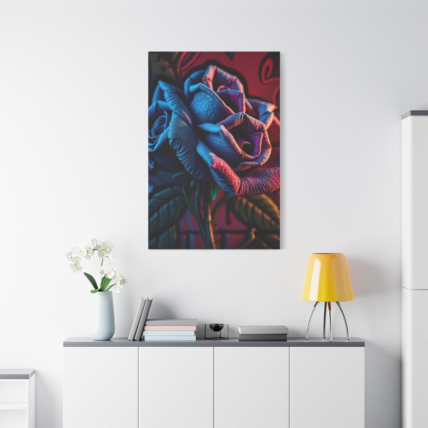 Noble Petals Graffiti Canvas Wall Art & Canvas Print