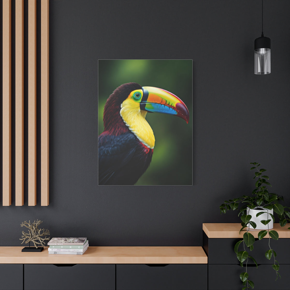 Toucan with Vibrant Yellow Beak Wall Art & Canvas Prints