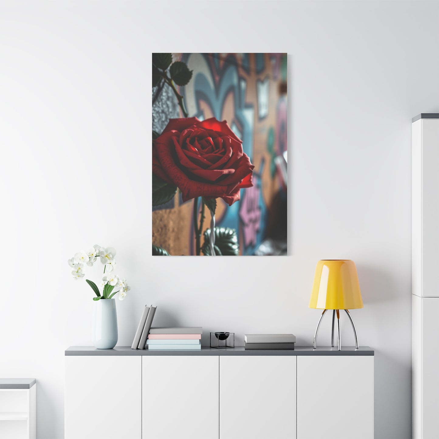 Roses in Urban Symphony Wall Art & Canvas Print