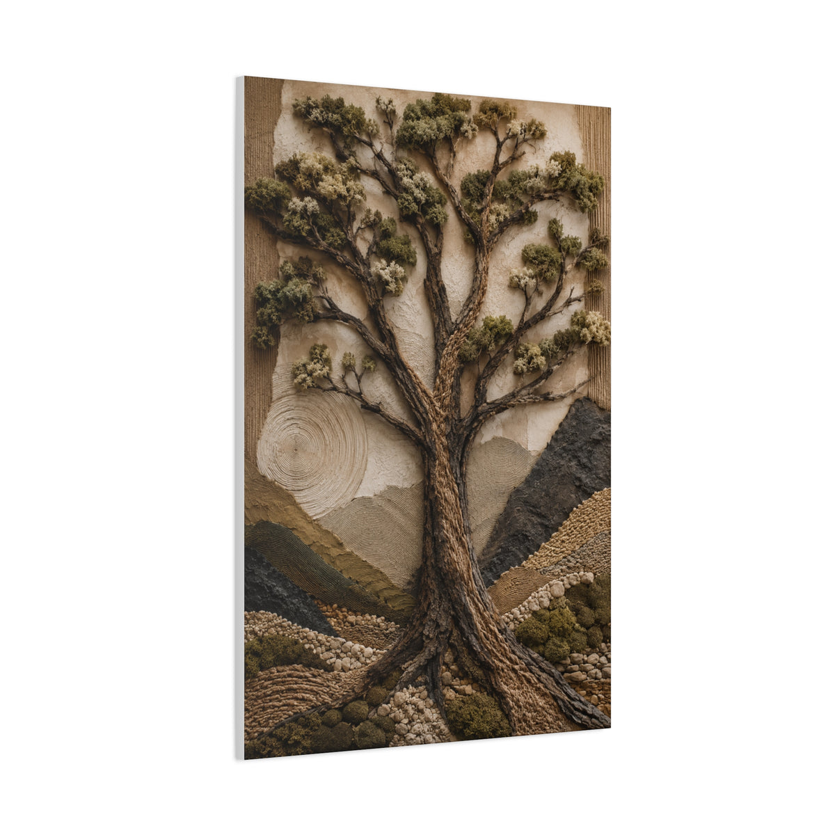 Textured Earth Tree Relief Organic Landscape Trees Wall Art & Canvas Print
