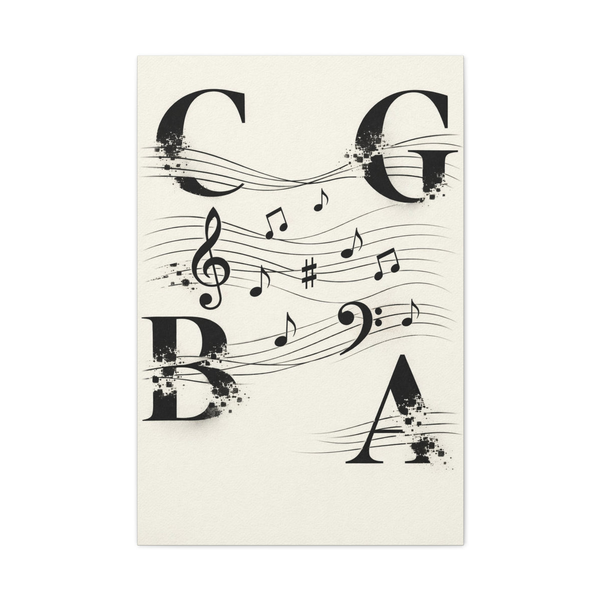 Minimal Music Typography Expression Wall Art & Canvas Print