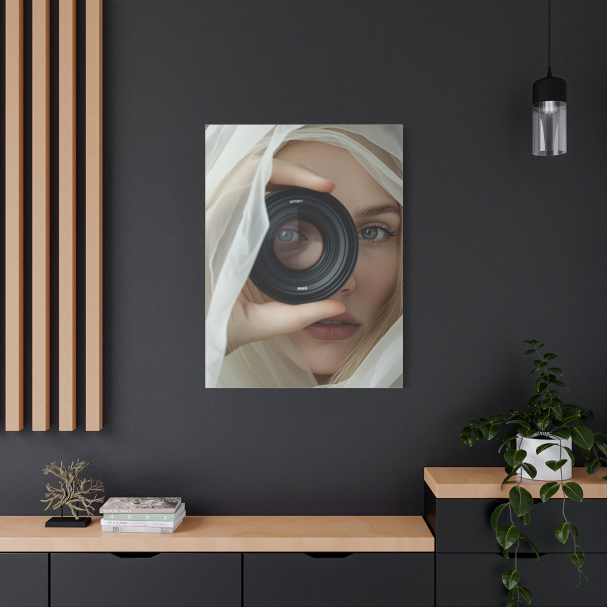 Surreal Lens Portrait Veiled Muse Wall Art & Canvas Print