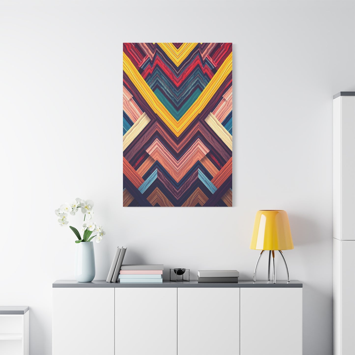 Elite Chevron Pattern Art Vision Wall Art & Canvas Print