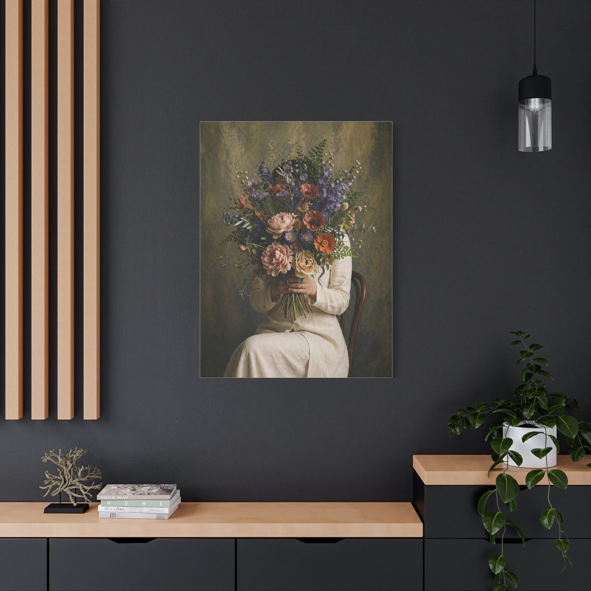 Concealed Identity Floral Portrait Wall Art & Canvas Print