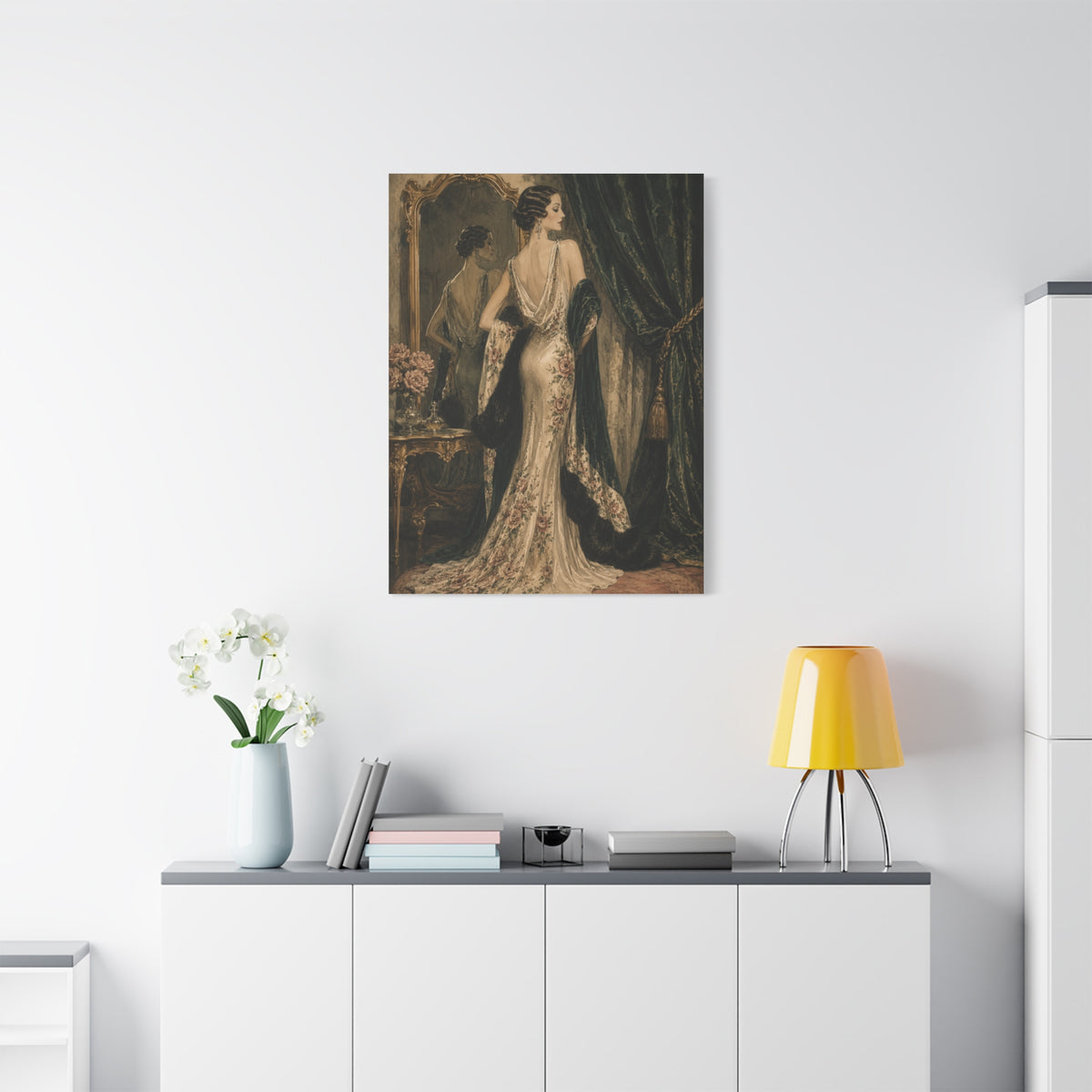 Art Deco Couture Evening Portrait Wall Art & Canvas Print