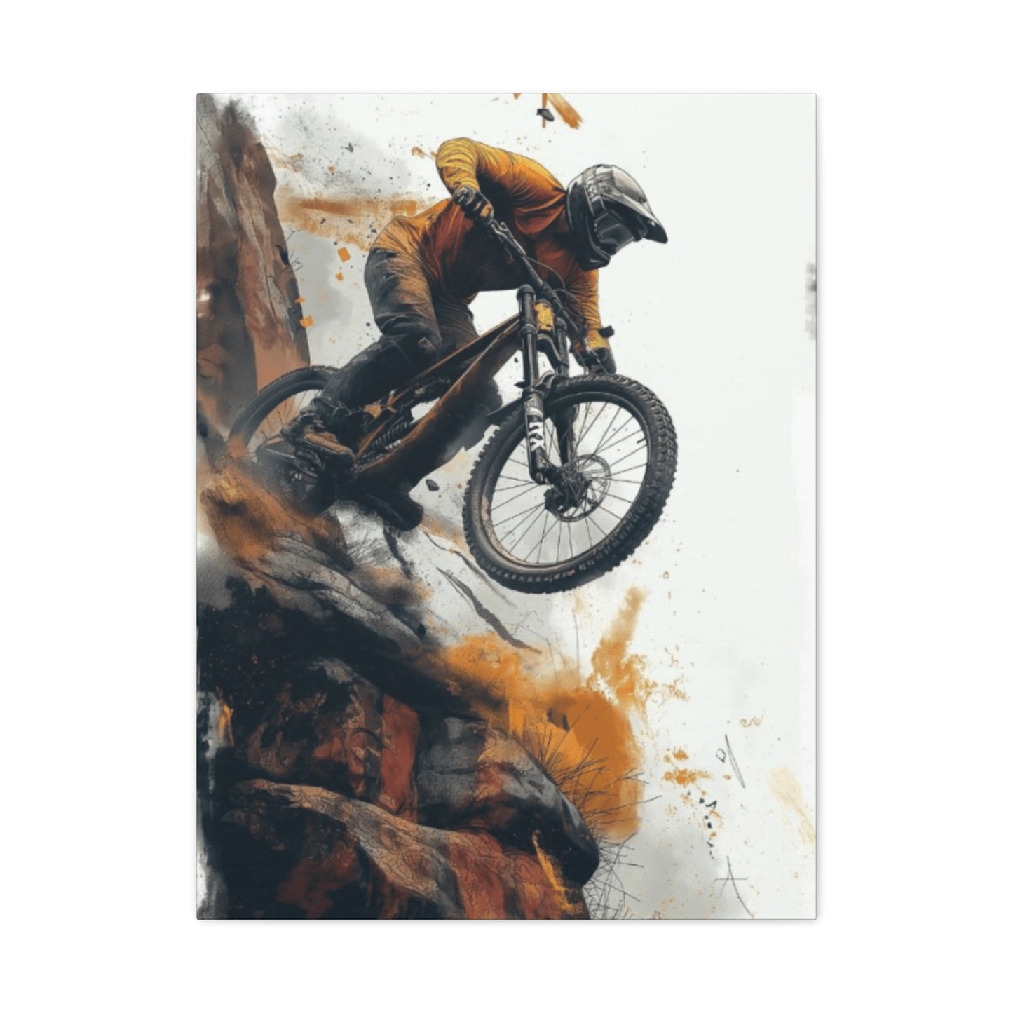 Downhill Mountain Bicycle Ride Wall Art & Canvas Prints