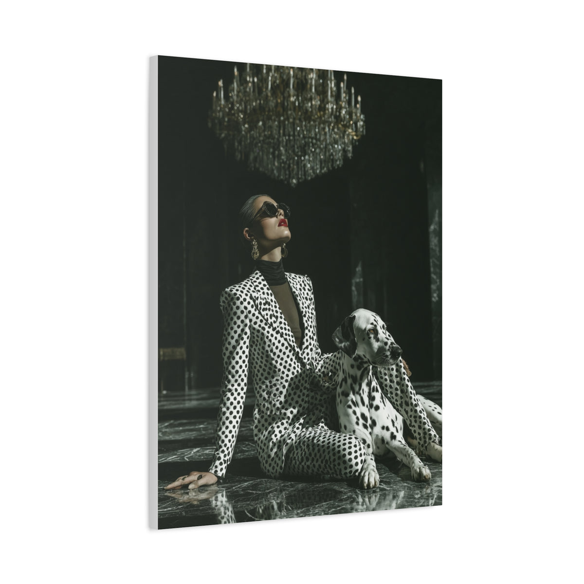 Dalmatian Fashion Editorial Portrait Wall Art & Canvas Print