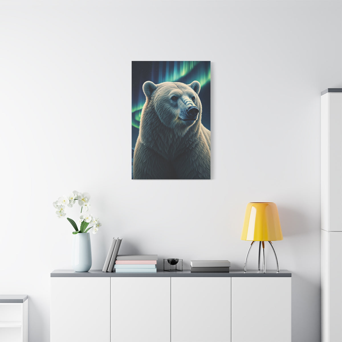 Northern Lights Polar Bear Wall Art & Canvas Prints