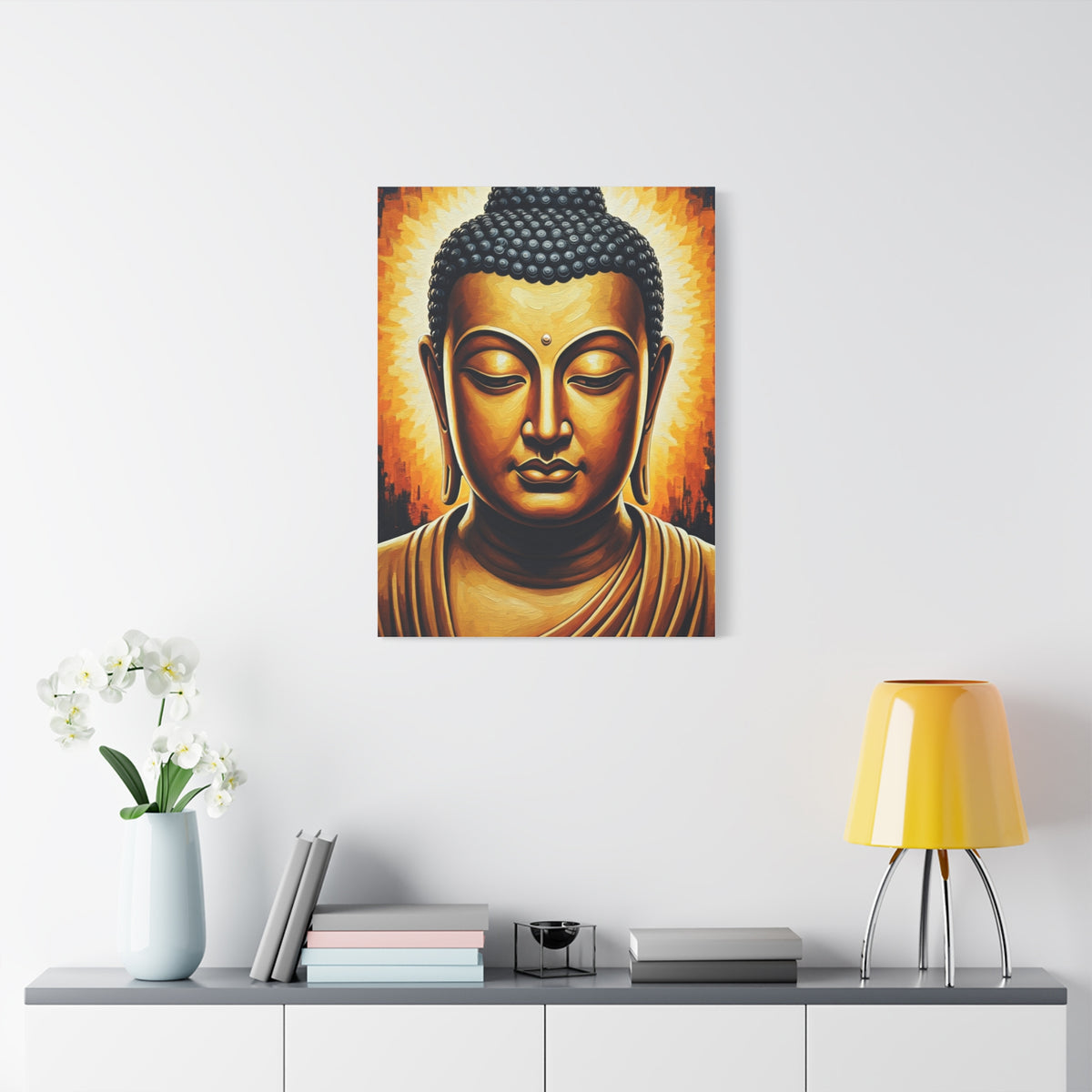 Golden Serenity Buddha Wall Art & Canvas Prints