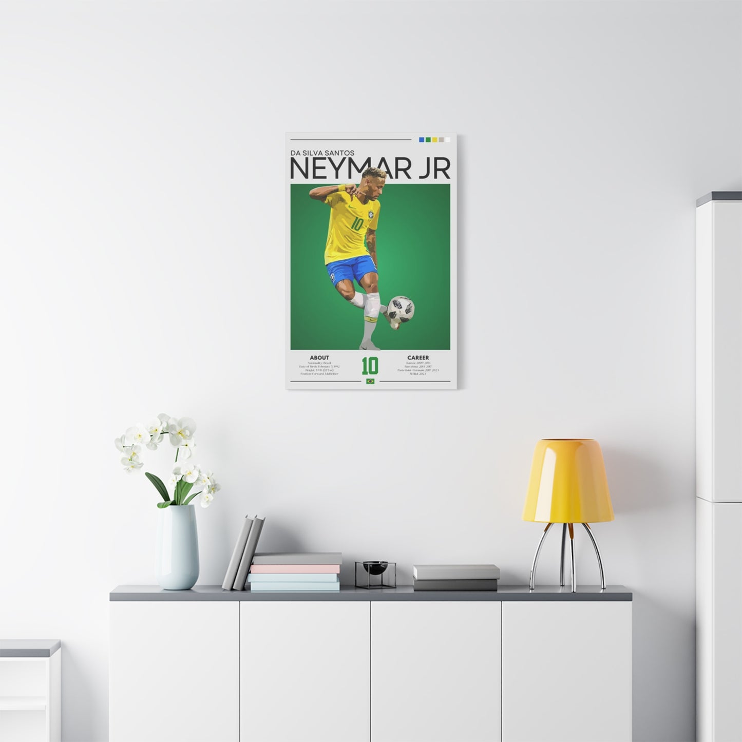 Neymar Jr Football Player Wall Art & Canvas Prints