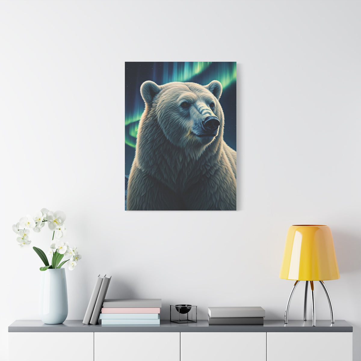 Northern Lights Polar Bear Wall Art & Canvas Prints