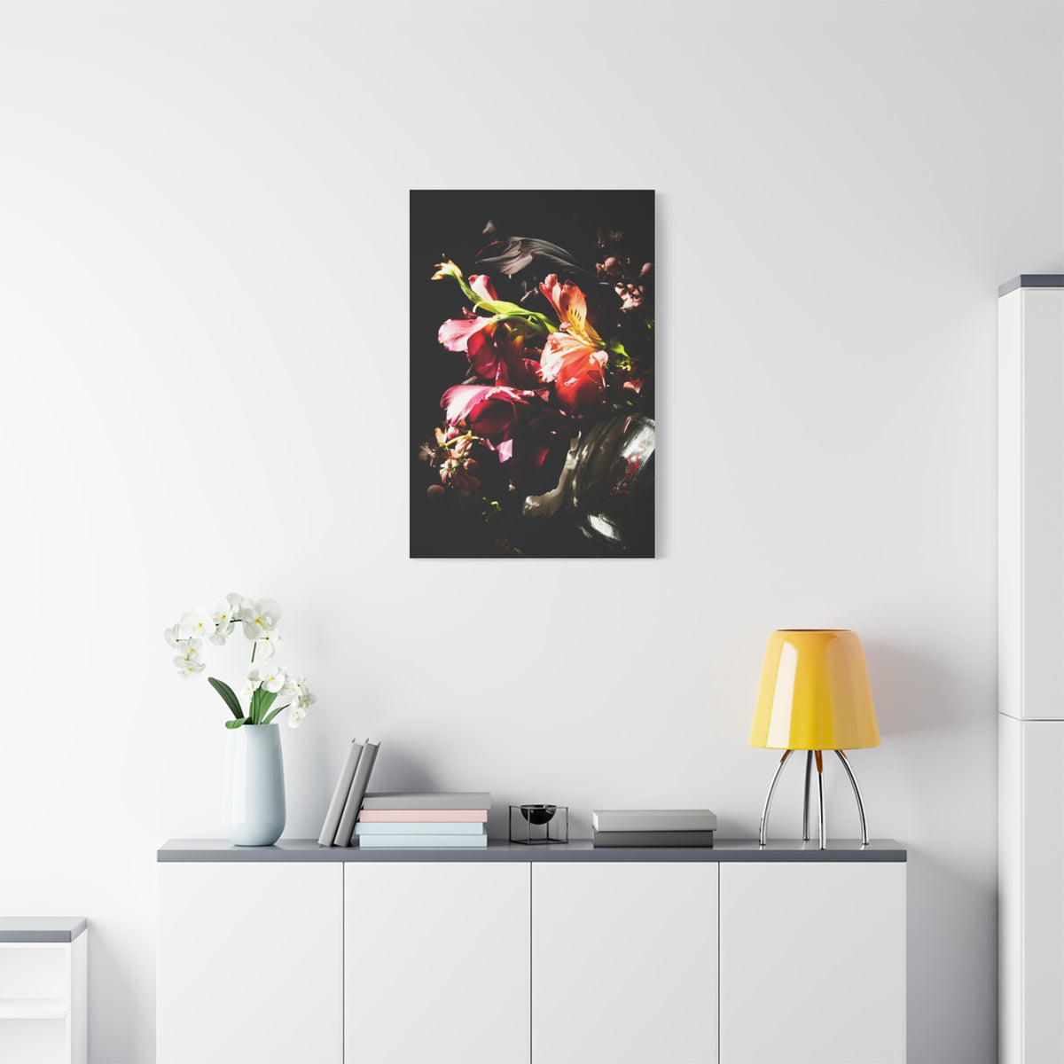 Dark Surreal Floral Chiaroscuro Wall Art & Canvas Print