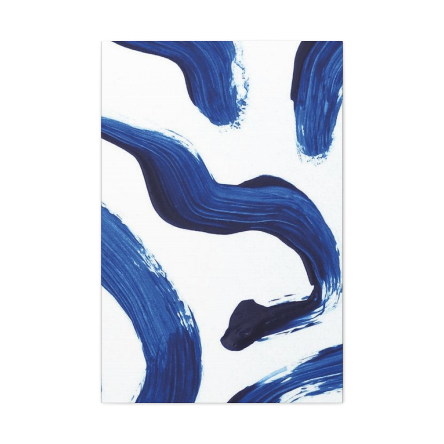 Navy Blue Paint Strokes Wall Art & Canvas Prints