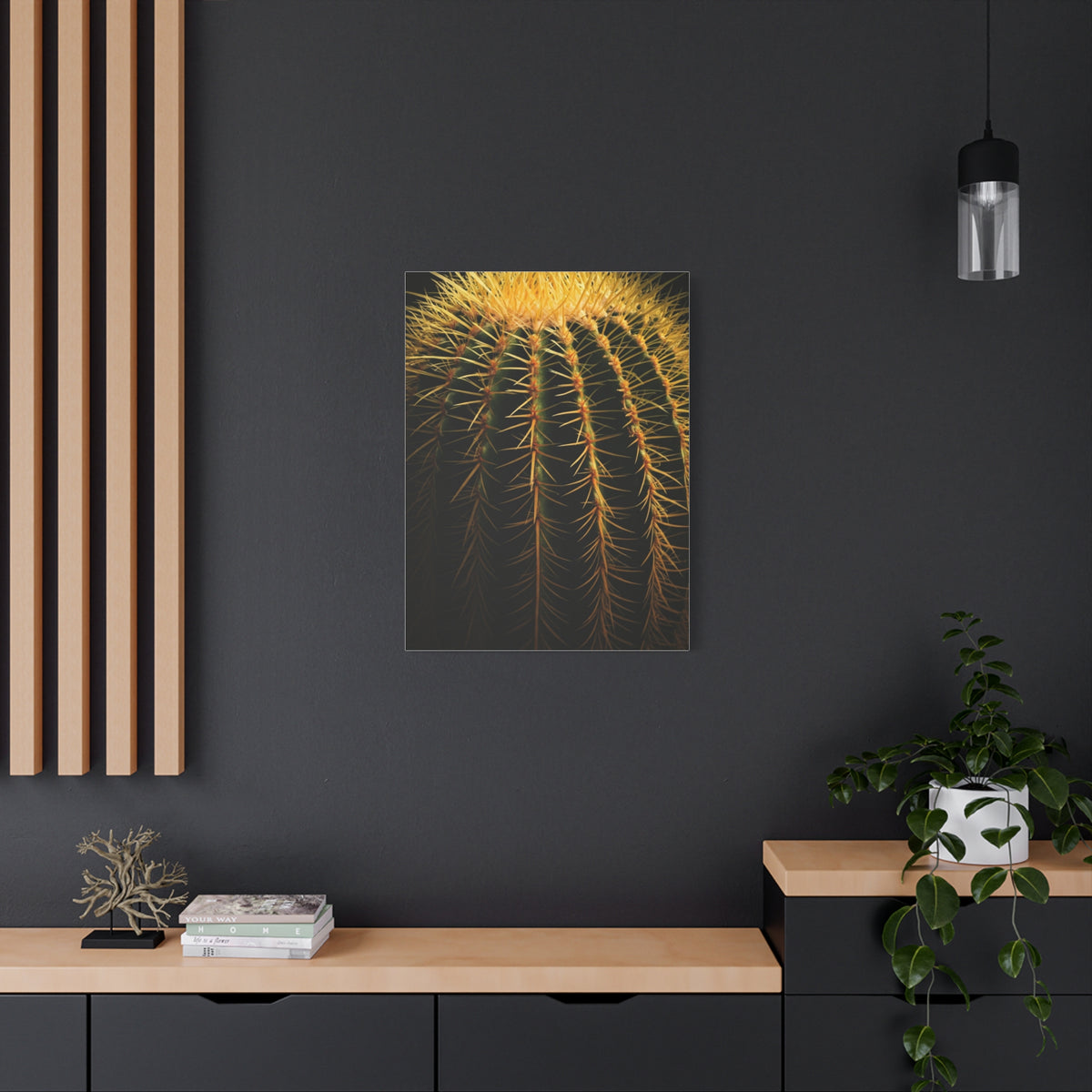 Desert Barrel Cactus Macro Texture Wall Art & Canvas Prints