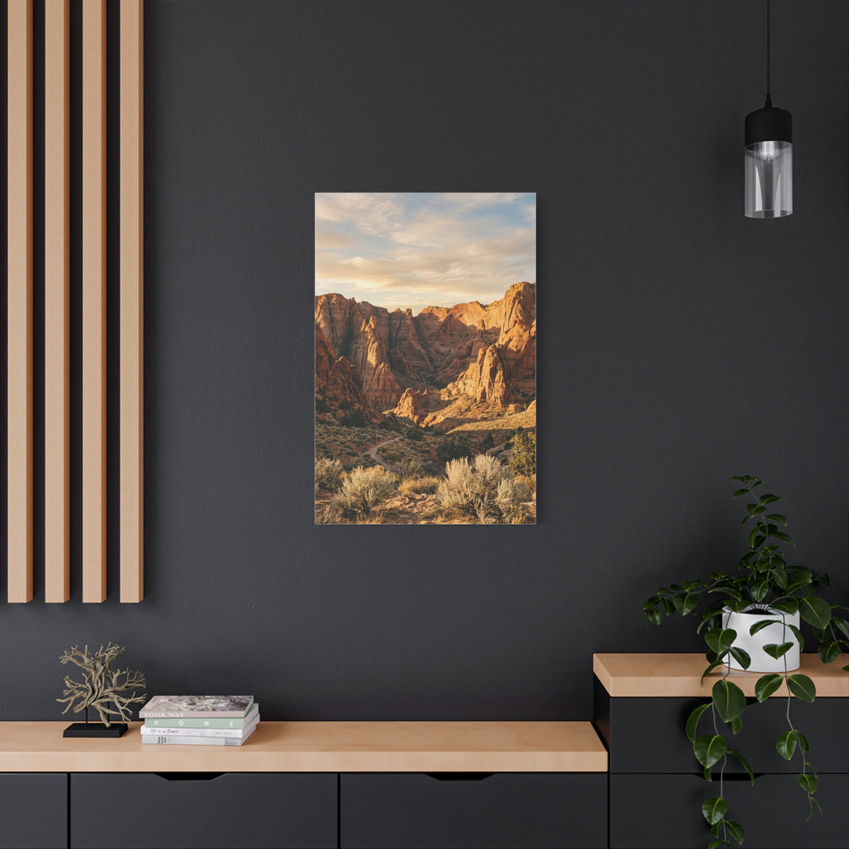 Red-Rock Golden Hour Canyon Wall Art & Canvas Print