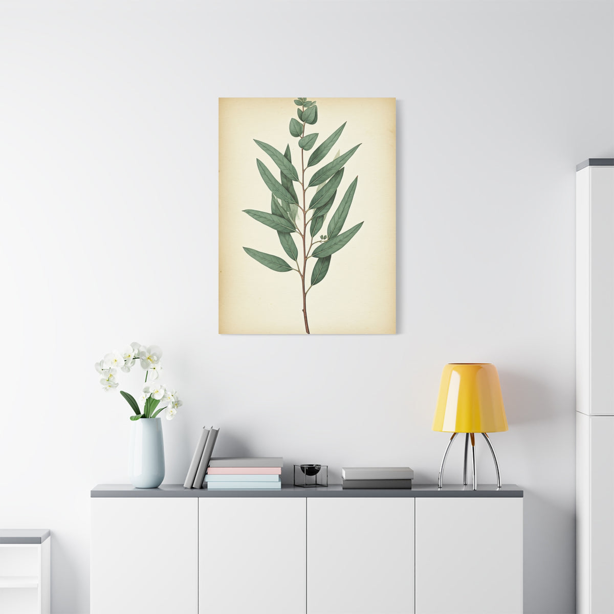 Eucalyptus Branch Illustration Wall Art & Canvas Prints