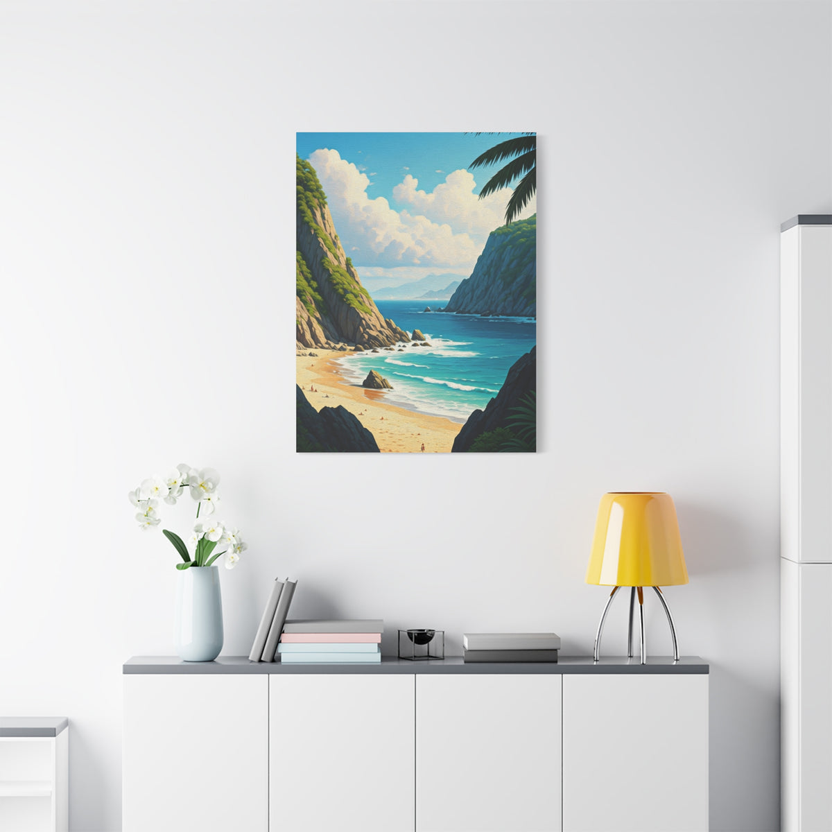 Hidden Cove Cliffside Beach Wall Art & Canvas Prints