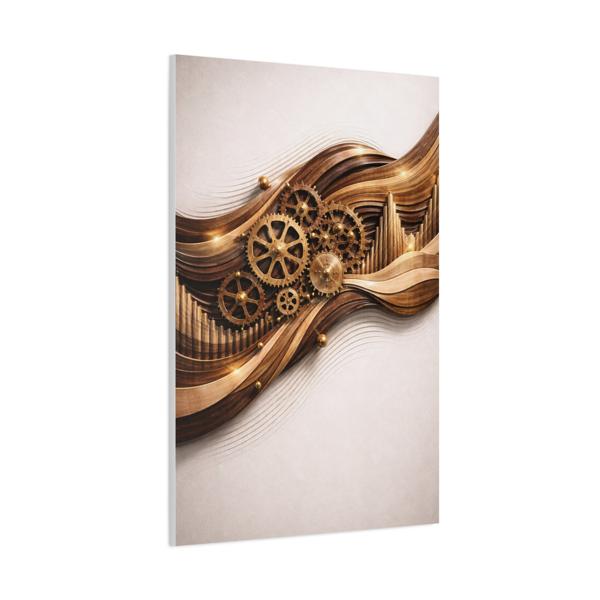 Mechanical Rhythm Wave Sculpture Wall Art & Canvas Print
