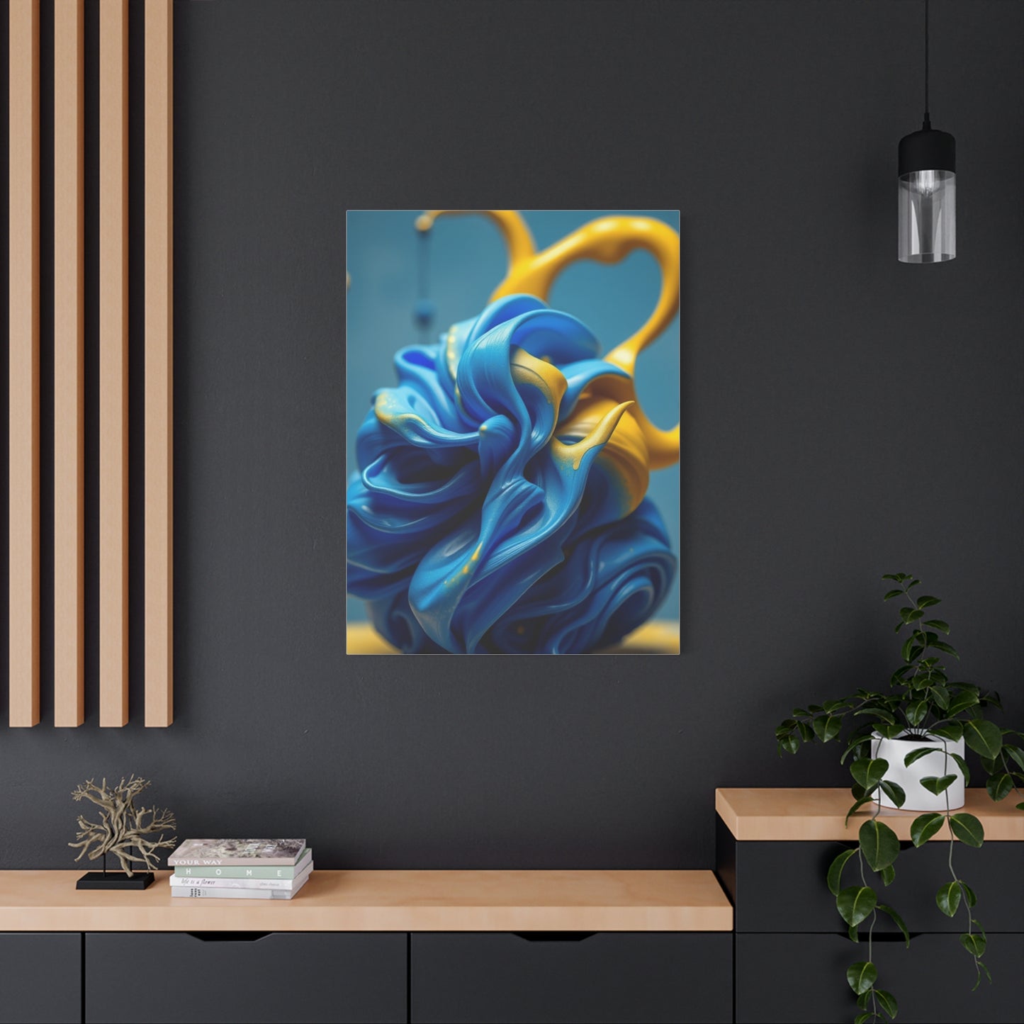 Supreme Blue & Yellow Art Wall Art & Canvas Print
