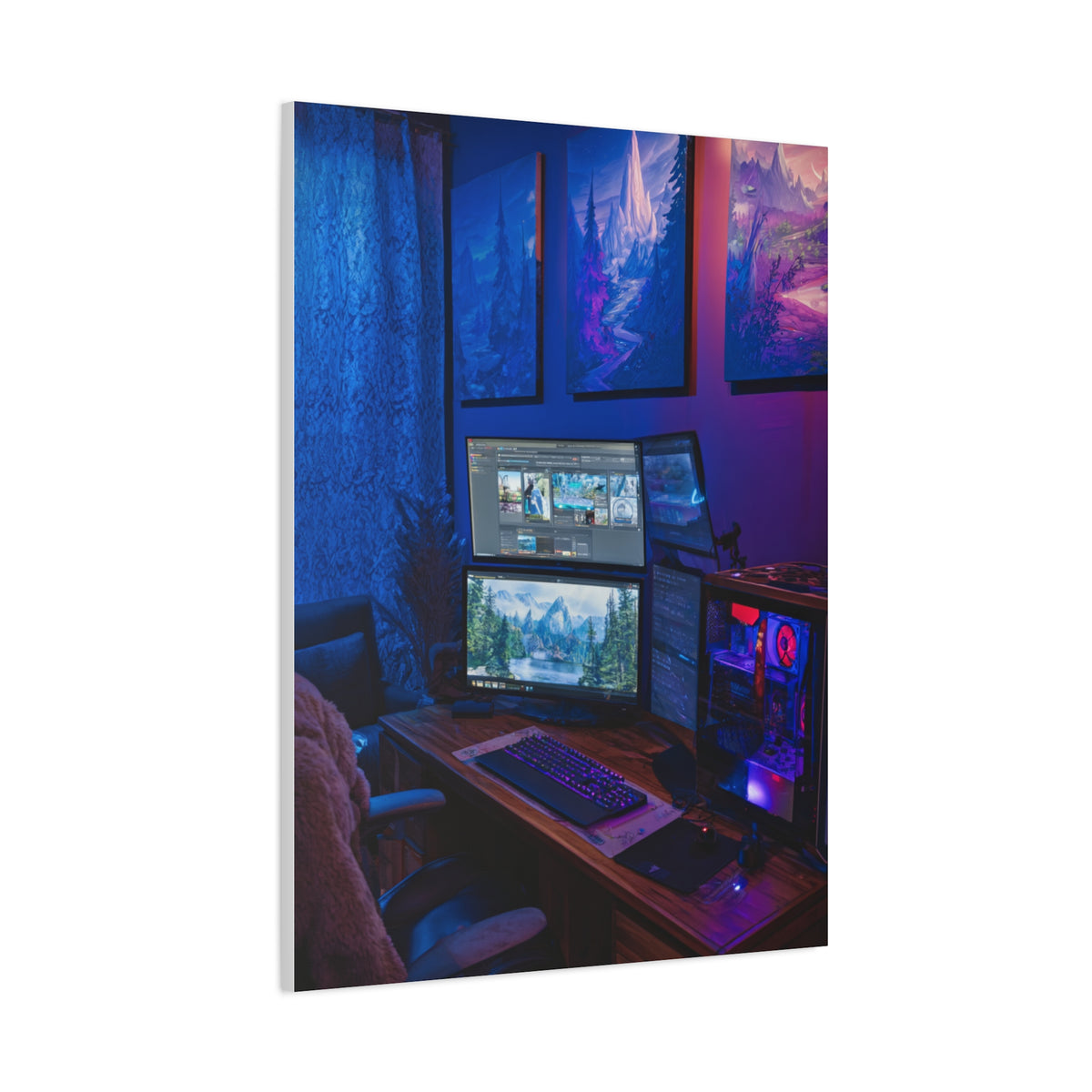 Immersive Gaming Setup Wall Art & Canvas Print